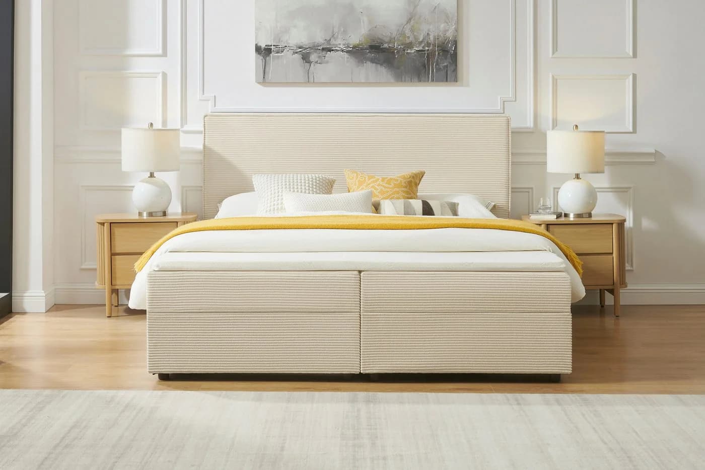 Boxbett OTTO HOME Eliaas inkl. Bettkasten und Topper, Liegefläche 180x200cm, beige - Bild 4