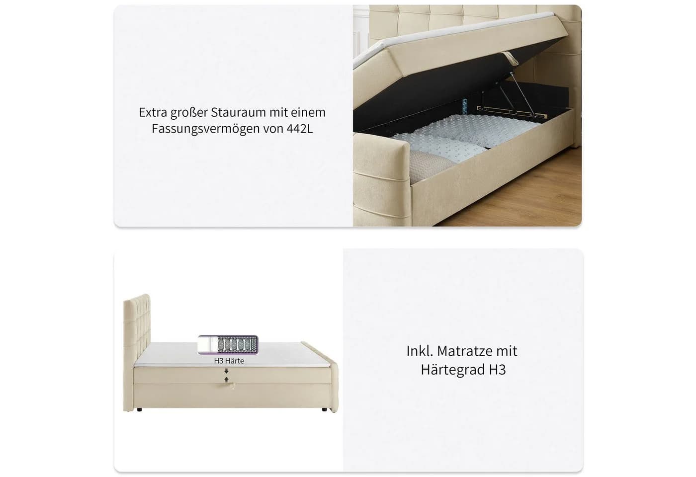Boxbett Lilienne OTTO HOME Beige Bettkasten - Bild 5