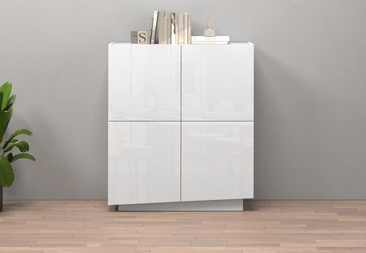 OTTO HOME Highboard VELA Weiß Hochglanz 120 cm - Bild 2