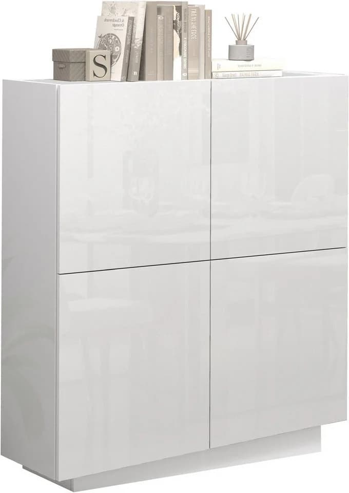 OTTO HOME Highboard VELA Weiß Hochglanz 120 cm - Bild 5