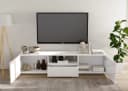 INOSIGN Lowboard Rio Breite 181 cm, TV-Board 2 Türen u. 1 Schubkasten, geriffelte MDF-Fronten, Kabelführung Bild 5