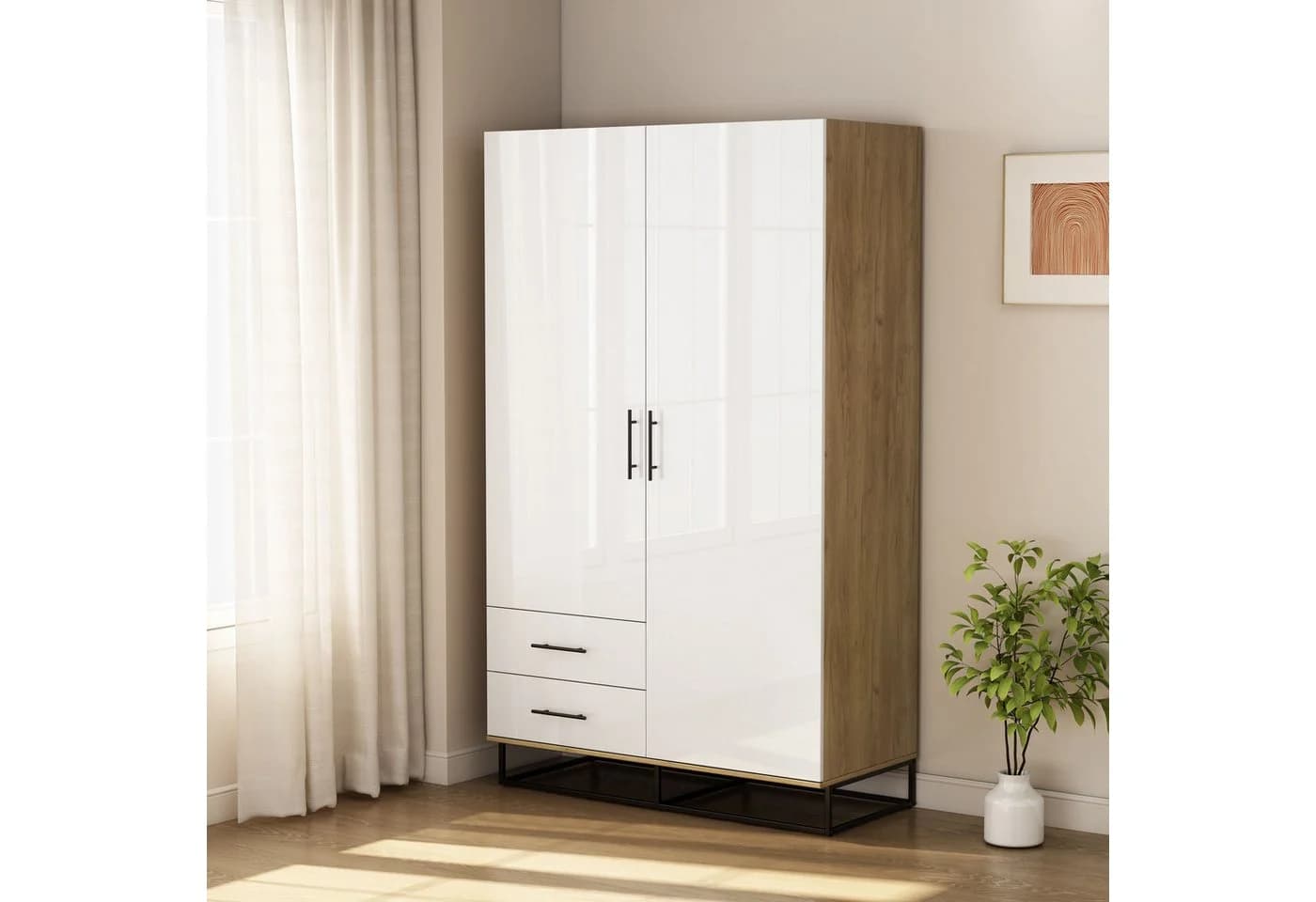 OTTO HOME Lucca Schlafzimmerschrank Garderobe Hochglanz Bestseller - Bild 2