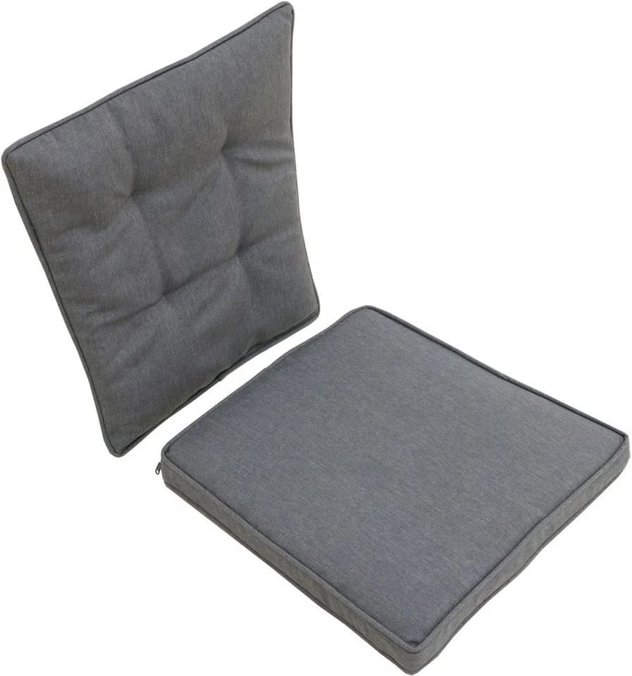 KONIFERA Garten-Essgruppe Mailand Schwarz/Dunkelgrau 6 Sessel 1 Tisch - Bild 5