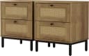 OTTO home Nachtkommode Motala Nachtschrank Set BOHO Style mit Geflecht Schubladen Bestseller Bild 4