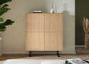 HOME AFFAIRE Highboard Lund Moderner Schrank Beige Stone Oak Bild 2