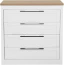 Schubkastenkommode Büsum Schlafzimmer Schrank Wäscheschrank Weiß Landhausstil Bild 4