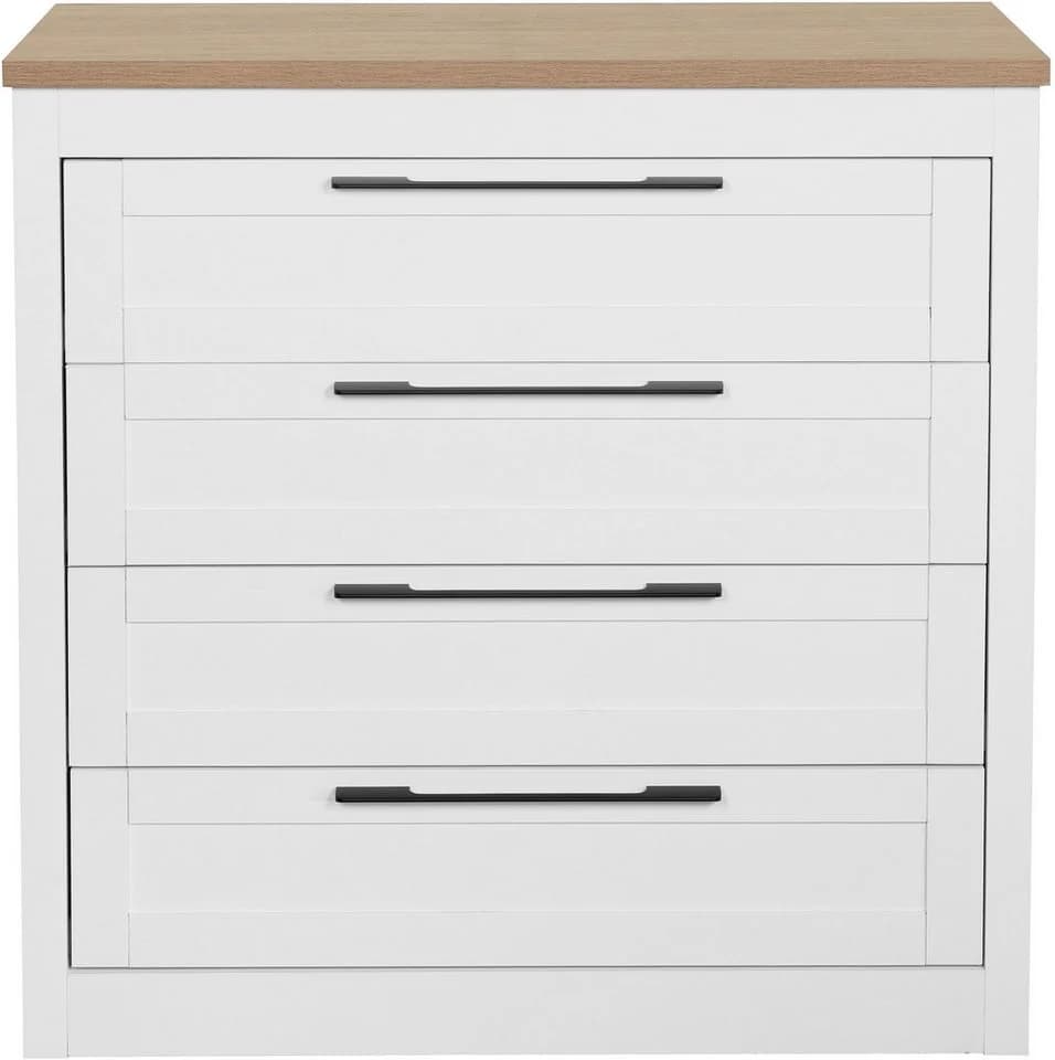 Schubkastenkommode Büsum Schlafzimmer Schrank Wäscheschrank Weiß Landhausstil - Bild 4