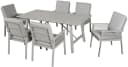 Moderne Garten-Essgruppe aus Aluminium, Kunststoff und Polyester Bild 1