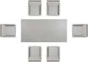 Moderne Garten-Essgruppe aus Aluminium, Kunststoff und Polyester Bild 3