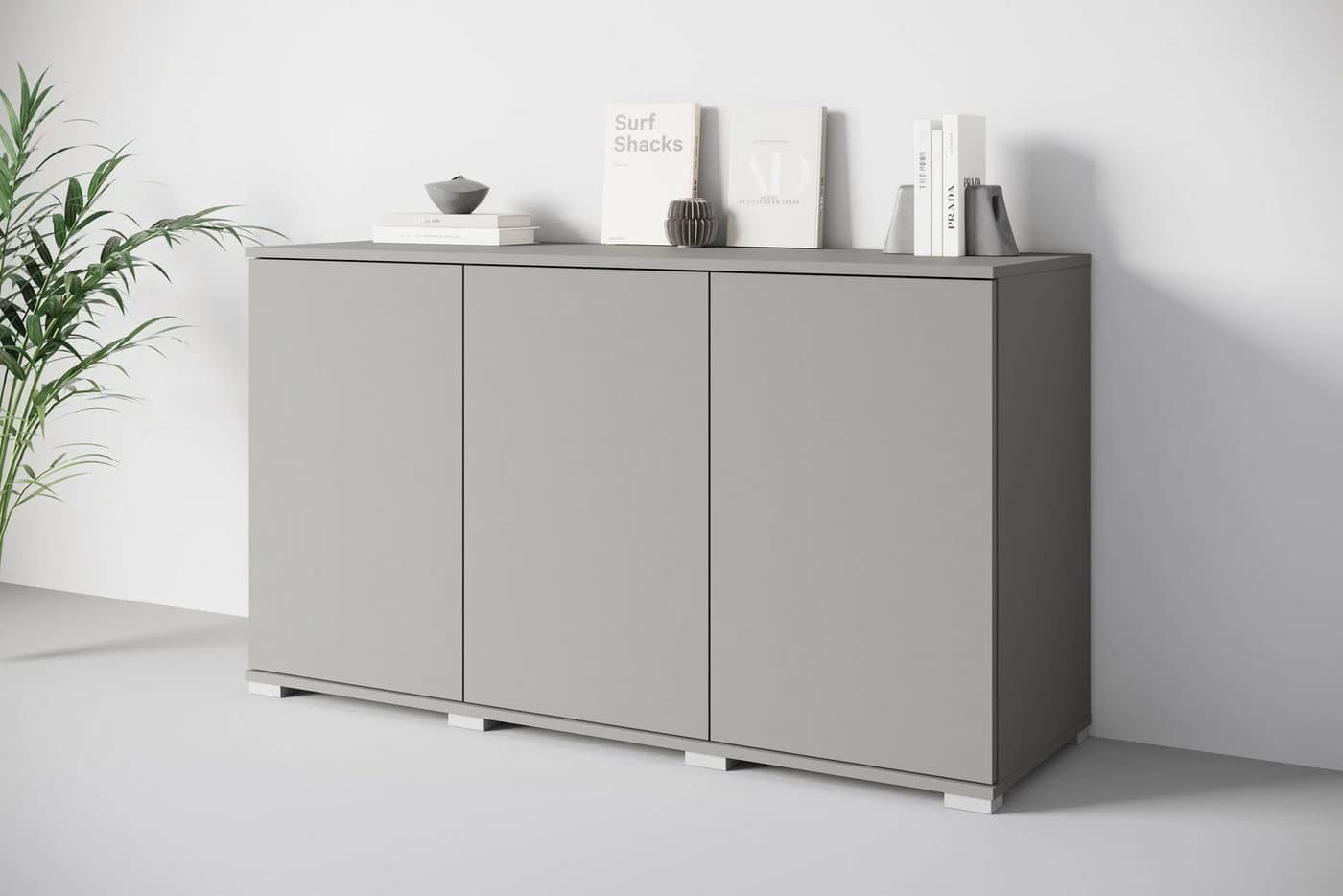 OTTO HOME Sideboard Kenia 120cm Grau Modern Push-to-Open - Bild 5