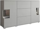 OTTO HOME Sideboard Kenia Grau mit Schubladen und Glastüren Bild 1