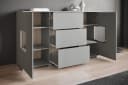 OTTO HOME Sideboard Kenia Grau mit Schubladen und Glastüren Bild 5