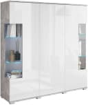 OTTO HOME Highboard Kenia Weiß Hochglanz Betonoptik Modern Bild 1