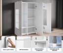 OTTO HOME Highboard Kenia Weiß Hochglanz Betonoptik Modern Bild 3