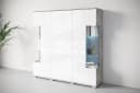 OTTO HOME Highboard Kenia Weiß Hochglanz Betonoptik Modern Bild 5