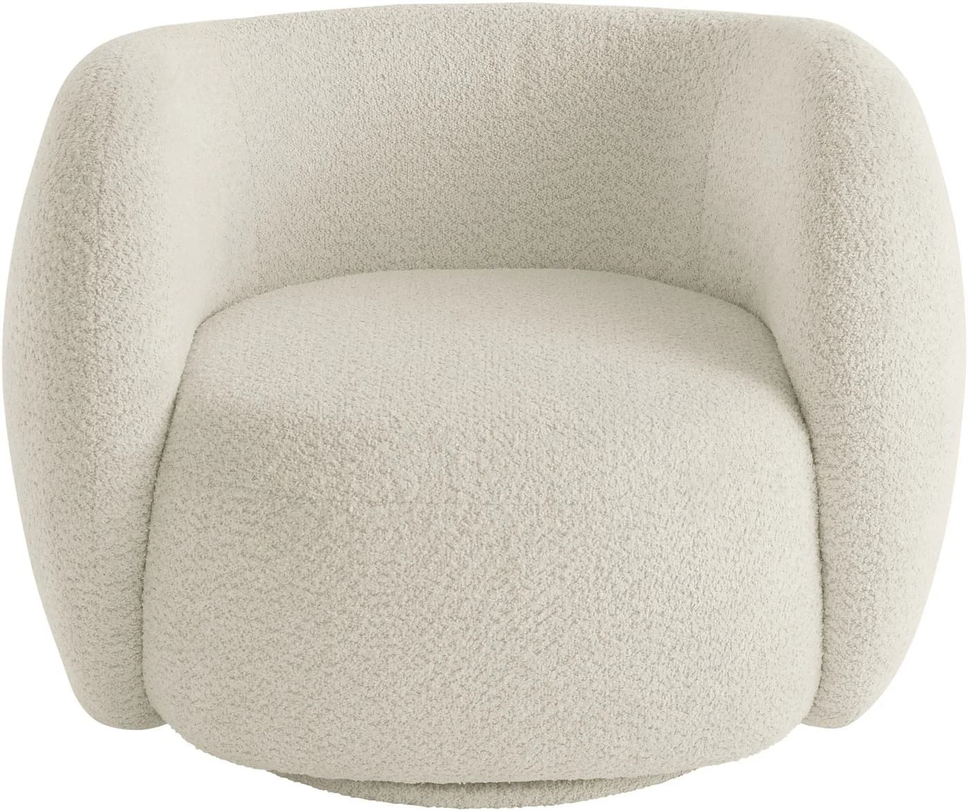 homsy by Ana Johnson Sessel Pebbla, exklusiver Designsessel, Drehsessel, Luxus-Microfaser oder Chenille