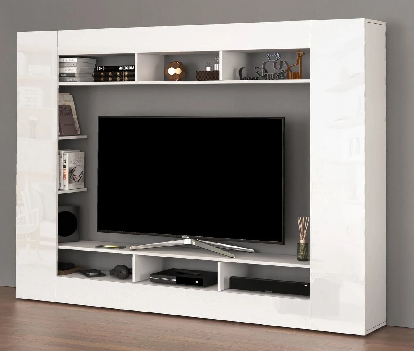 OTTO HOME Wohnwand SPEED TV-Wand Hochglanz Lackiert Weiß - Bild 2