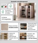 INOSIGN Schuhschrank Mister 12 Fächer 10 Einlegeböden Bild 3