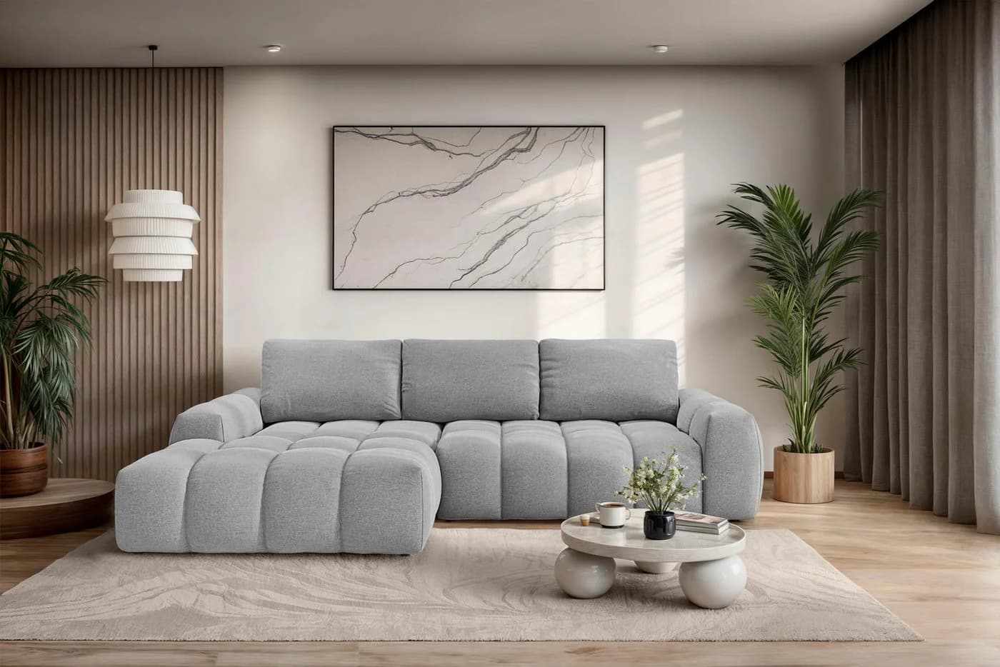 OTTO HOME Ecksofa AZITA L-Form Grau 270 cm Chenille - Bild 2