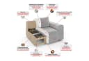OTTO HOME Ecksofa AZITA L-Form Beige Samtoptik Bild 4