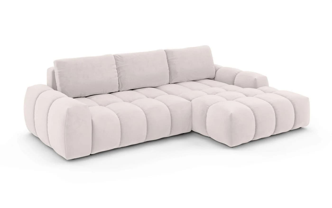 OTTO HOME Ecksofa AZITA L-Form Beige Samtoptik - Bild 5