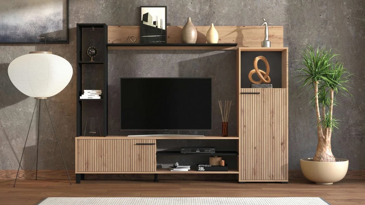 INOSIGN Wohnwand Retimno mit TV-Board, Highboard, Standregal und Wandregal - Bild 2