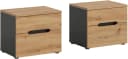 Nachtkommode Home Affaire REHAT 2er Set Grau Bild 2