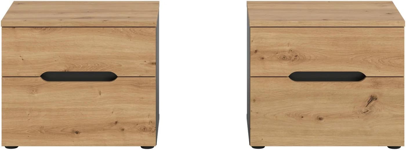 Nachtkommode Home Affaire REHAT 2er Set Grau - Bild 3