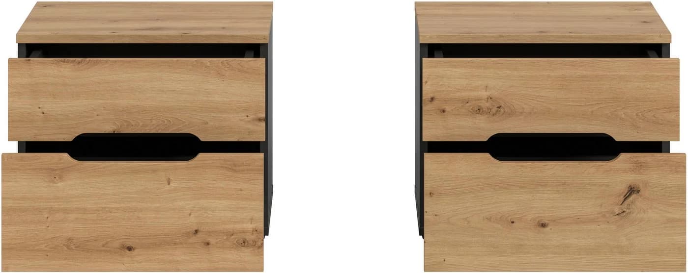 Nachtkommode Home Affaire REHAT 2er Set Grau - Bild 4