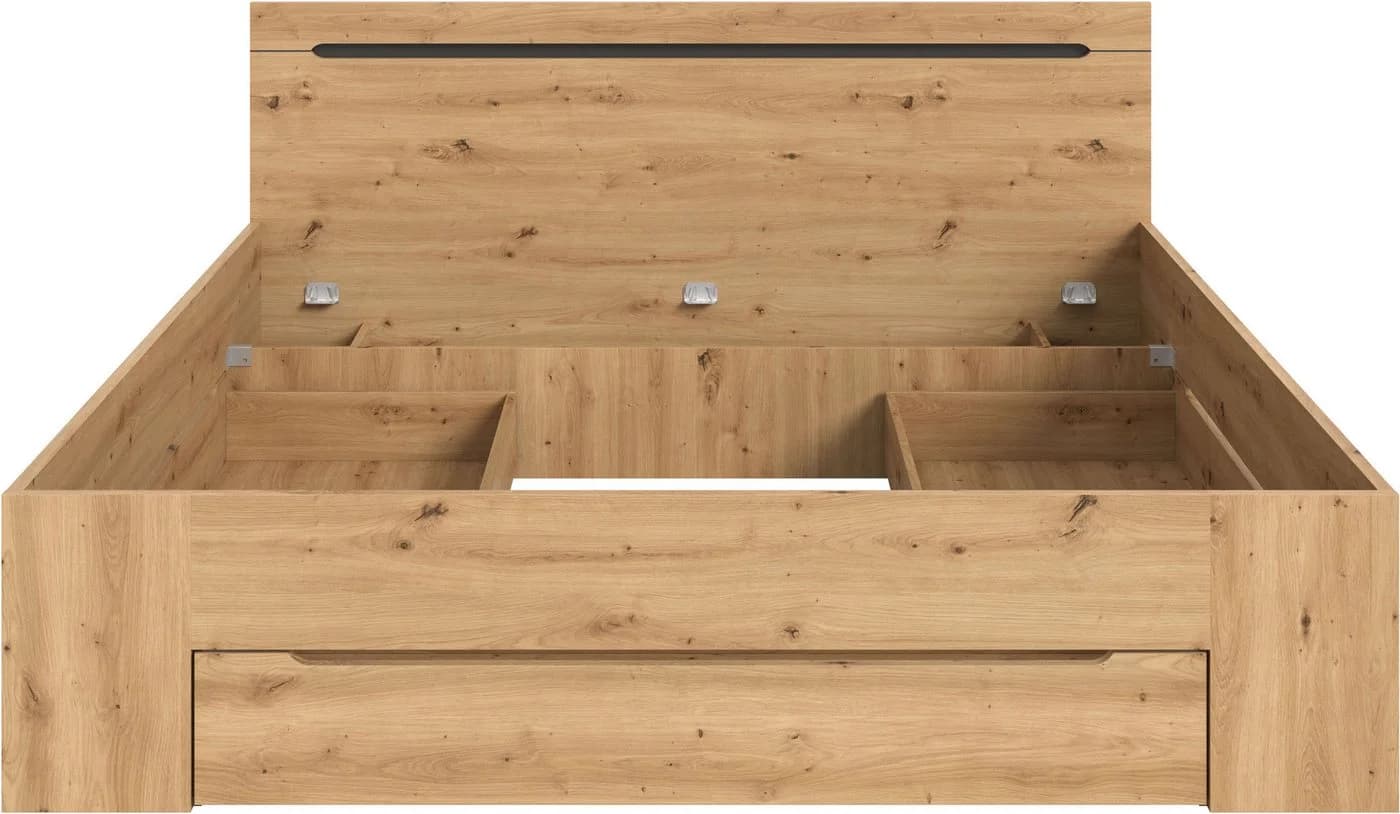 Home Affaire Stauraumbett REHAT 184 cm Breite 3 Schubkästen 2 offene Fächer - Bild 3