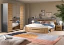 Home affaire Schlafzimmer-Set Rehat 4-teilig Bett 180x200 cm Nachttisch Kleiderschrank Bild 2