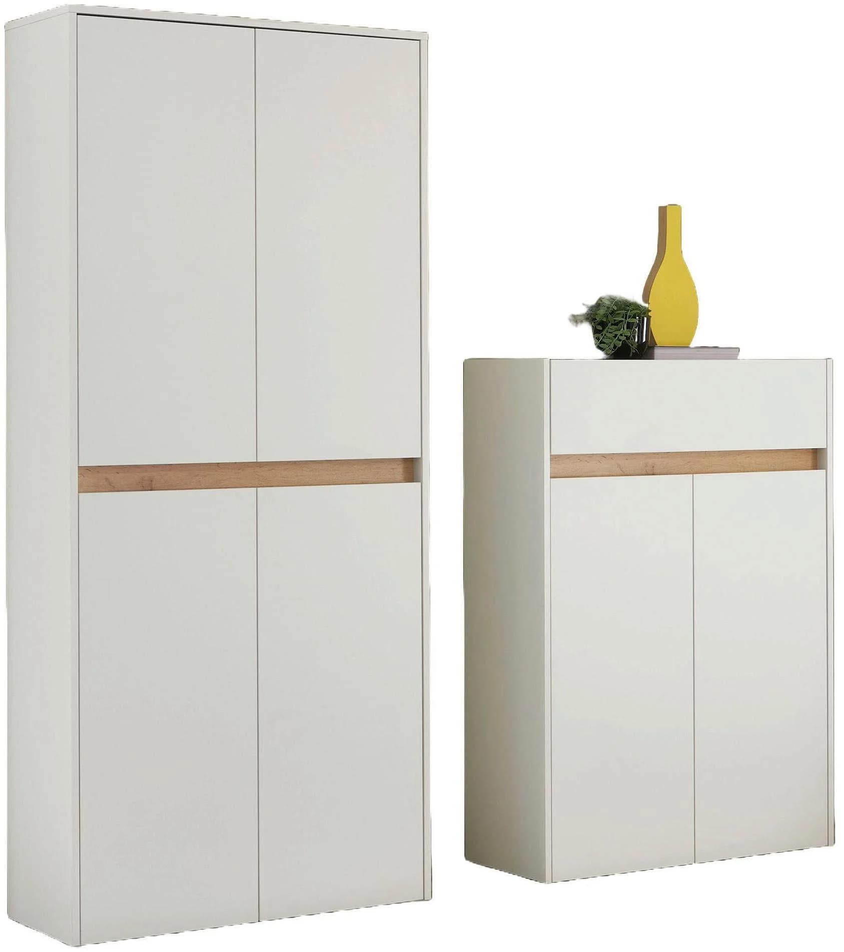 INOSIGN Garderoben-Set City/Giron, moderne Garderobe, viel Stauraum, ca. 48 Schuhe, (Set, 2-St), enthält zwei Schuhschränke, ausreichend Stauraum