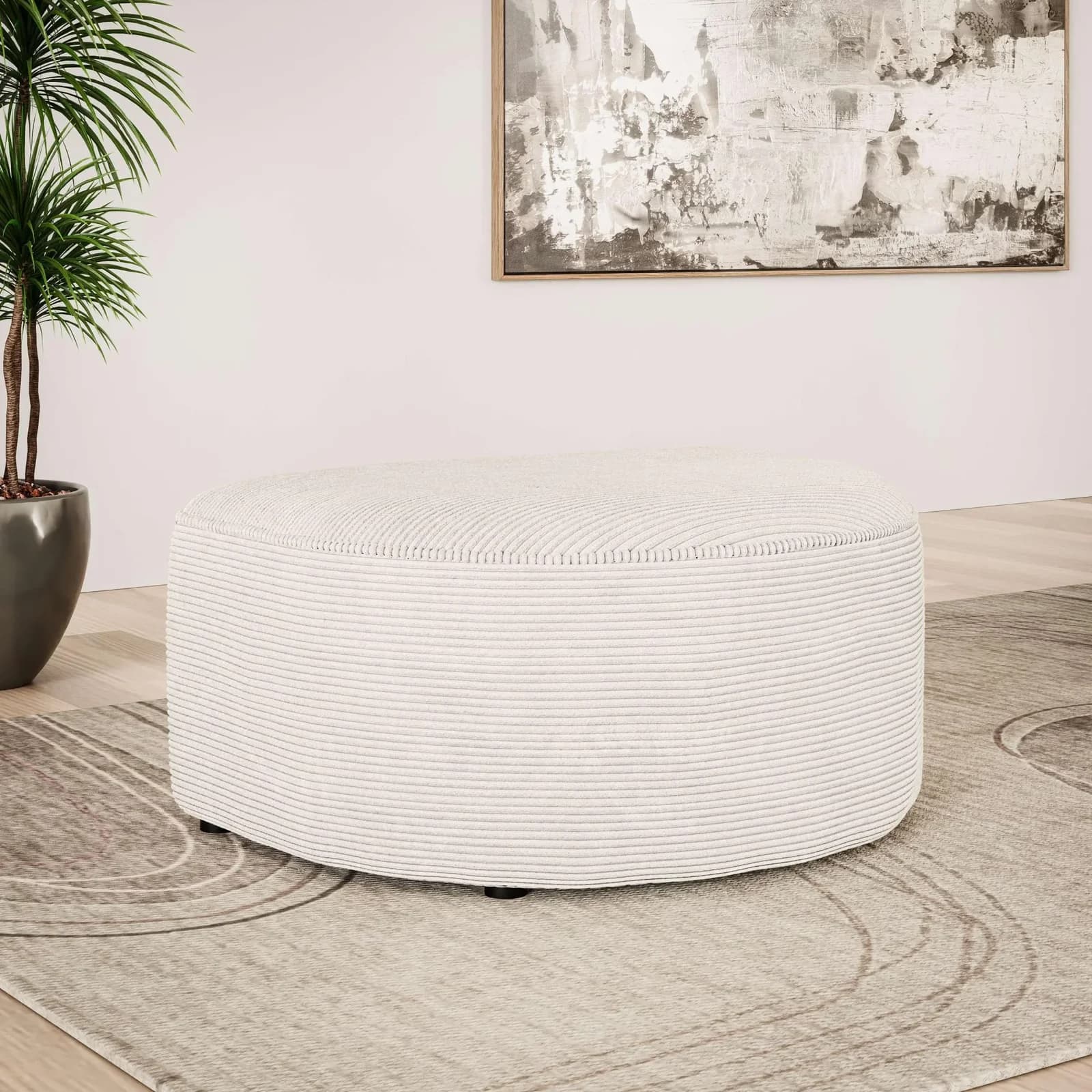 Polsterhocker ADELLA beige OTTO HOME 92x69x43 cm