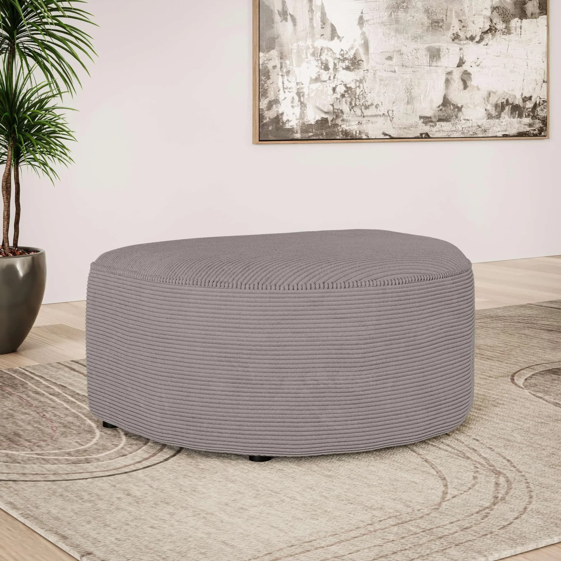 Polsterhocker ADELLA beige 92x69x43 cm OTTO HOME