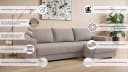 Ecksofa INOSIGN MAGHERA universell Schlafsofa mit Bettkasten, anthrazit, L-Form mit Recamiere Bild 3