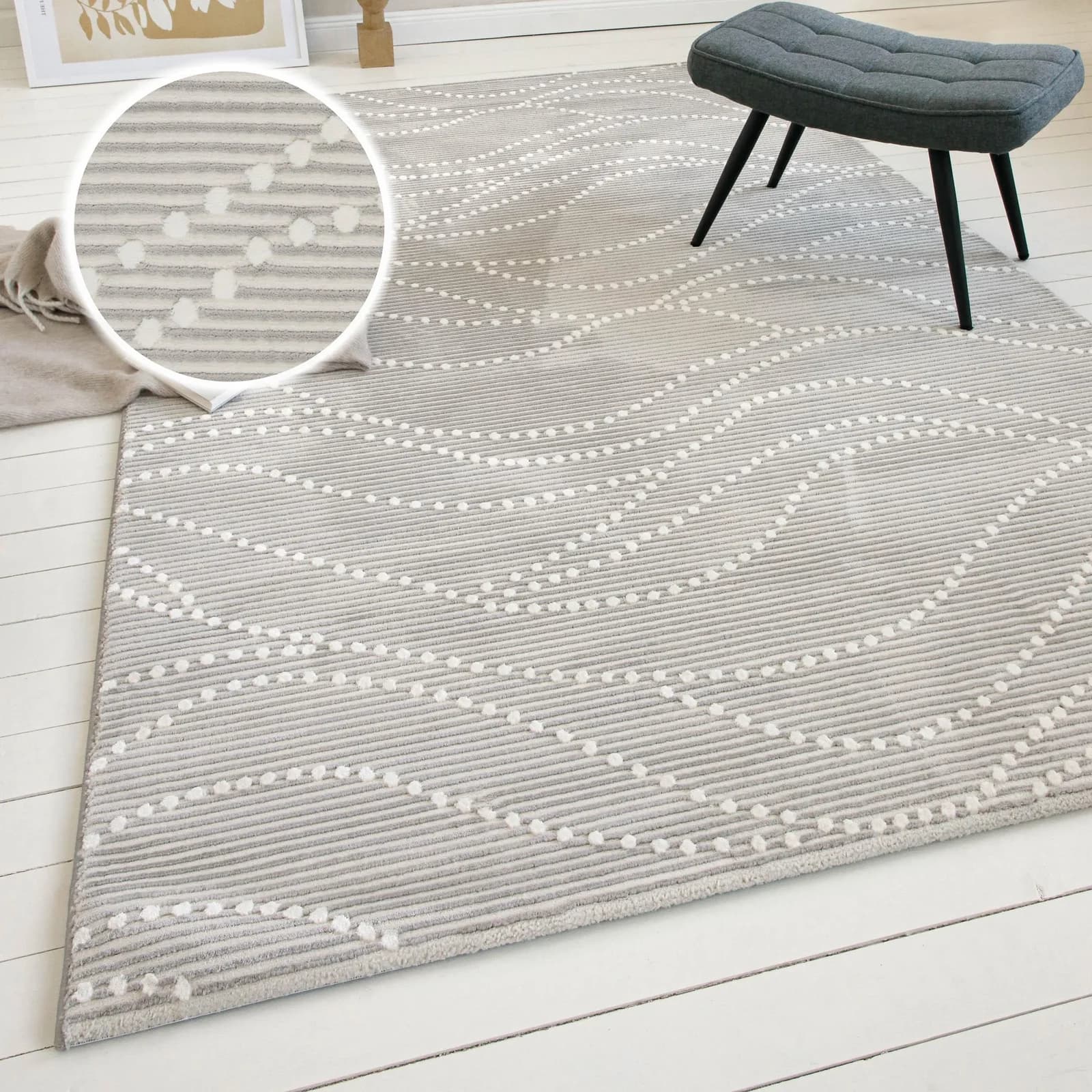 Teppich OTTO HOME Adlee Beige Geometrisch Kurzflor