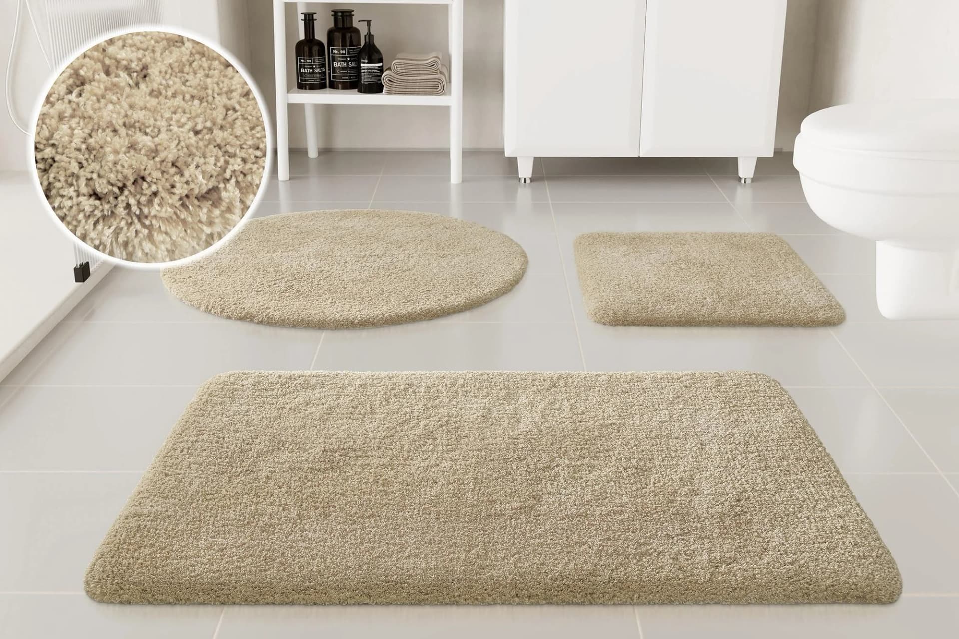 OTTO HOME Badematte Kaarin Beige Polyester Uni