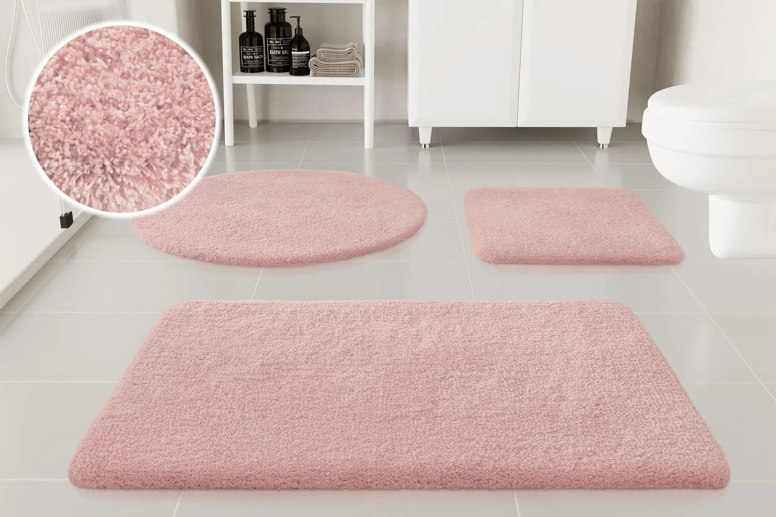 OTTO HOME Badematte Kaarin Rosa Uni-Design Flauschig