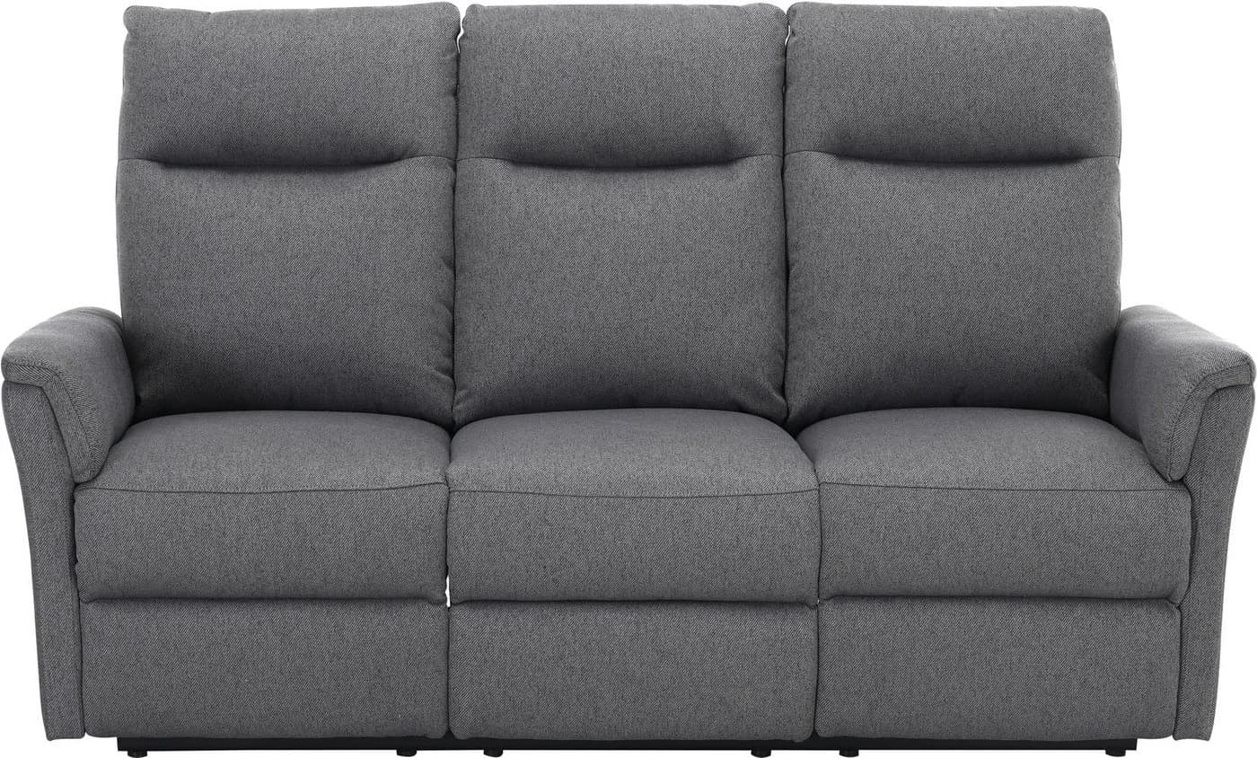 3-Sitzer Sofa HOME AFFAIRE FINNARA Anthrazit Elektro Relaxfunktion USB - Bild 3