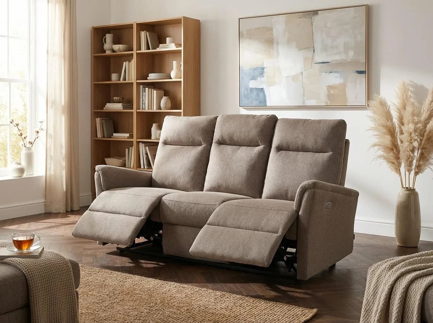 3-Sitzer HOME AFFAIRE FINNARA mit elektrischer Relaxfunktion und USB A/C-Anschlüssen - Bild 2