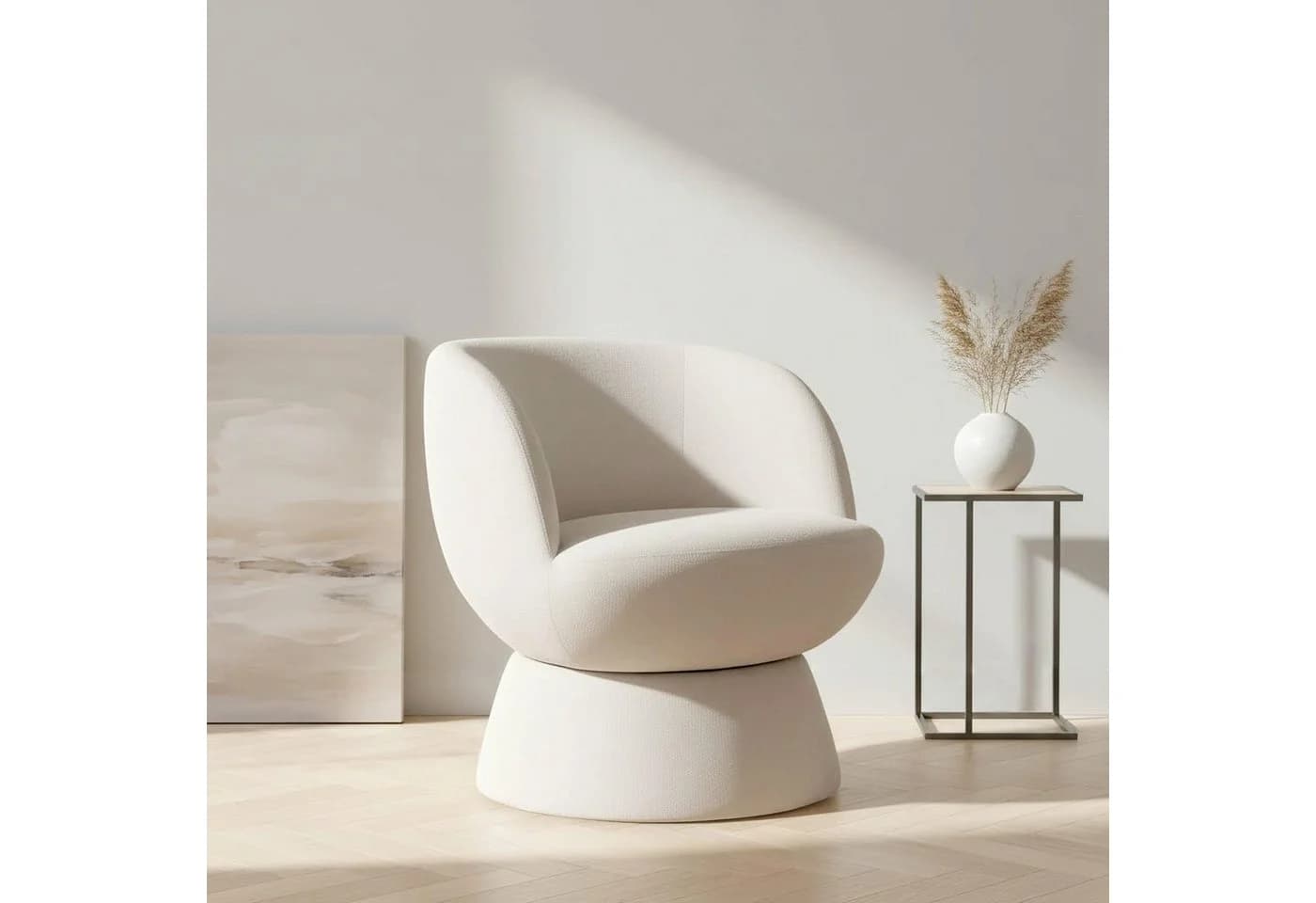OTTO HOME Drehsessel ZAZZA Lese-Sessel, TV-Sessel, Loungesessel, 360° drehbar, feiner Struktur-Bezug - Bild 2
