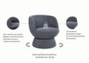 OTTO HOME Drehsessel ZAZZA Lese-Sessel, TV-Sessel, Loungesessel, 360° drehbar, feiner Struktur-Bezug Bild 3