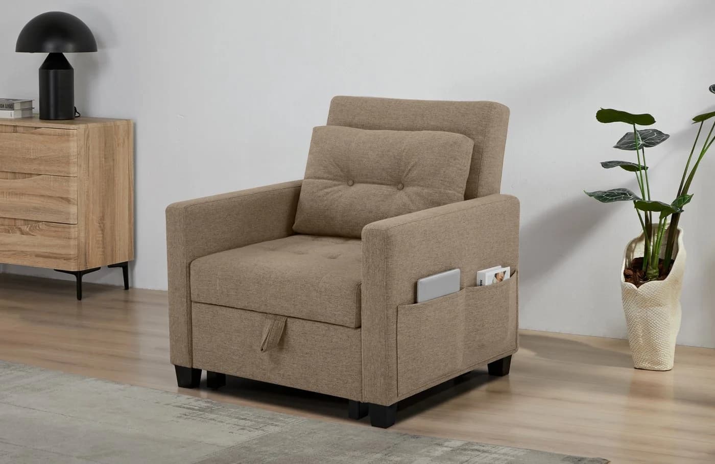 OTTO home Sessel TYLLI 91 cm Webstoff Verstellbare Rückenlehne Klappmechanismus - Bild 5