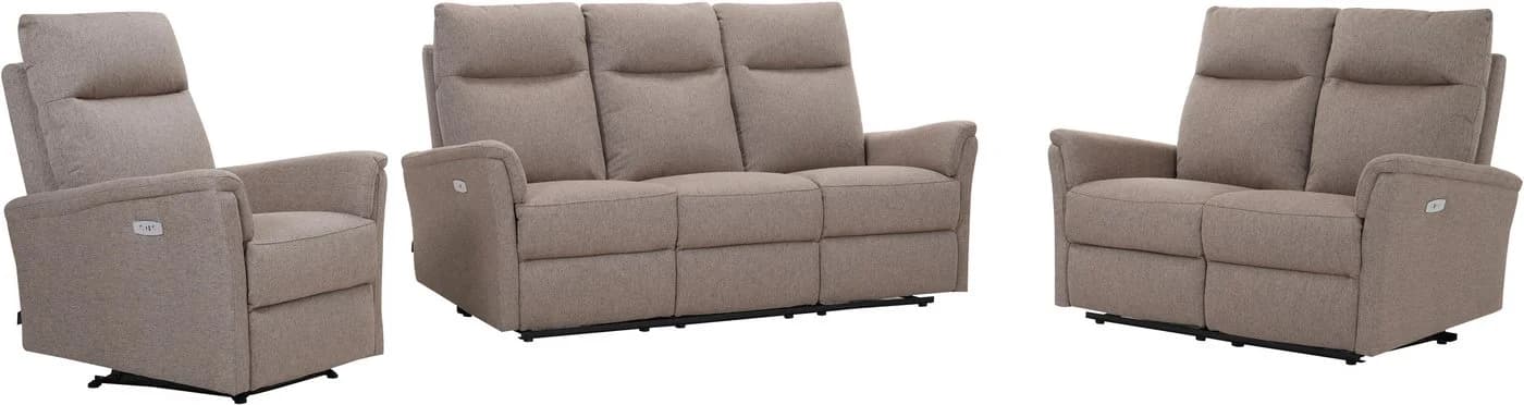 HOME AFFAIRE FINNARA Polstergarnitur 6-tlg. Taupe Relax USB - Bild 5