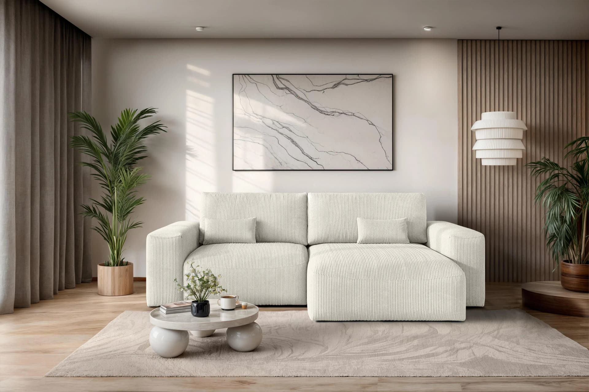 OTTO HOME Ecksofa MATTS Schlafsofa mit Bettkasten, Creme