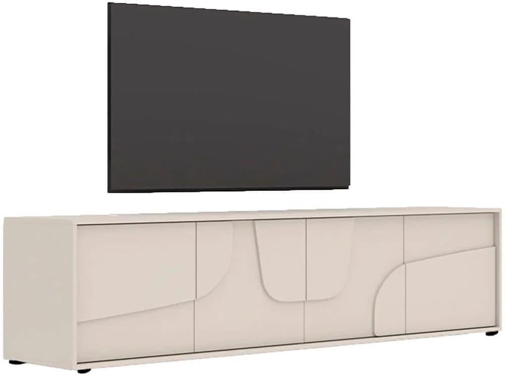 INOSIGN Lowboard Stone 205 cm breit 4 Türen TV-Schrank TV-Kommode Medienboard 3D-Design Push-to-open - Bild 3