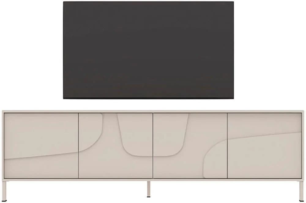 INOSIGN Lowboard Stone 205 cm breit 4 Türen TV-Schrank TV-Kommode Medienboard 3D-Design Push-to-open - Bild 4