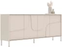 INOSIGN Sideboard Stone 205 cm breit, 4 Türen, Anrichte, Kommode, Stauraumschrank, 3D-Design, Push-to-open Bild 2