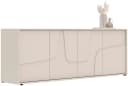 INOSIGN Sideboard Stone 205 cm breit, 4 Türen, Anrichte, Kommode, Stauraumschrank, 3D-Design, Push-to-open Bild 3