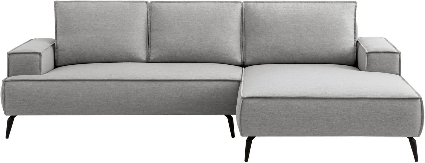 HOME AFFAIRE Ecksofa TVINNU L-Form Silbergrau Leinenoptik